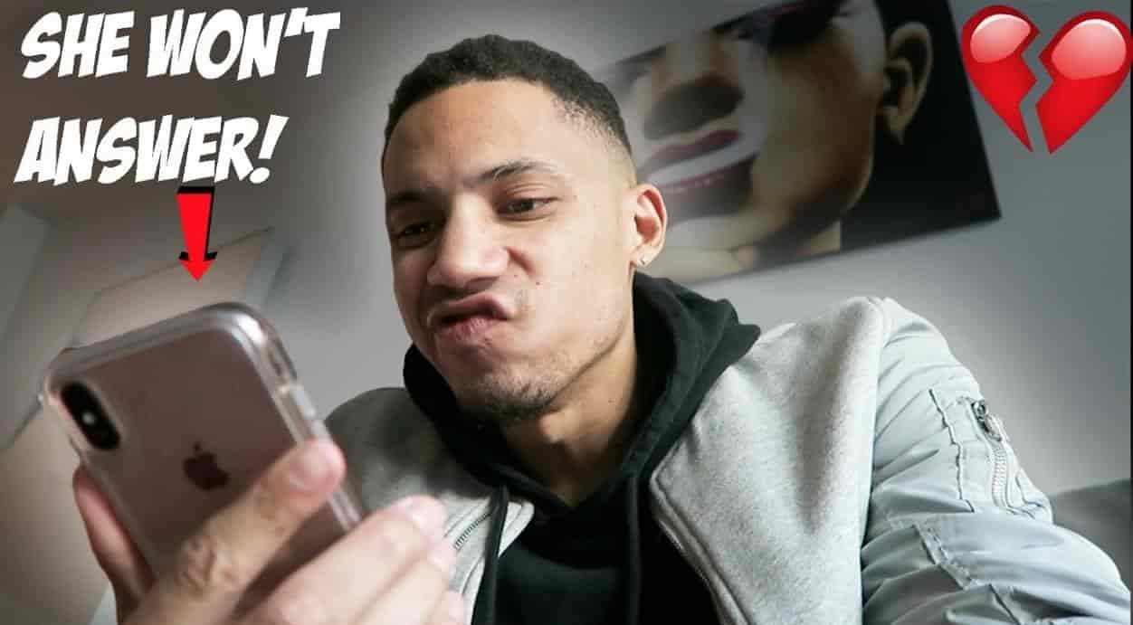 man texting