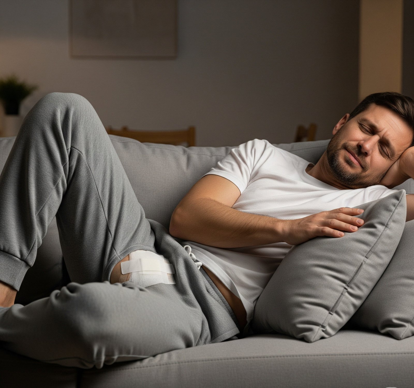 man recovering from micropenis surgery