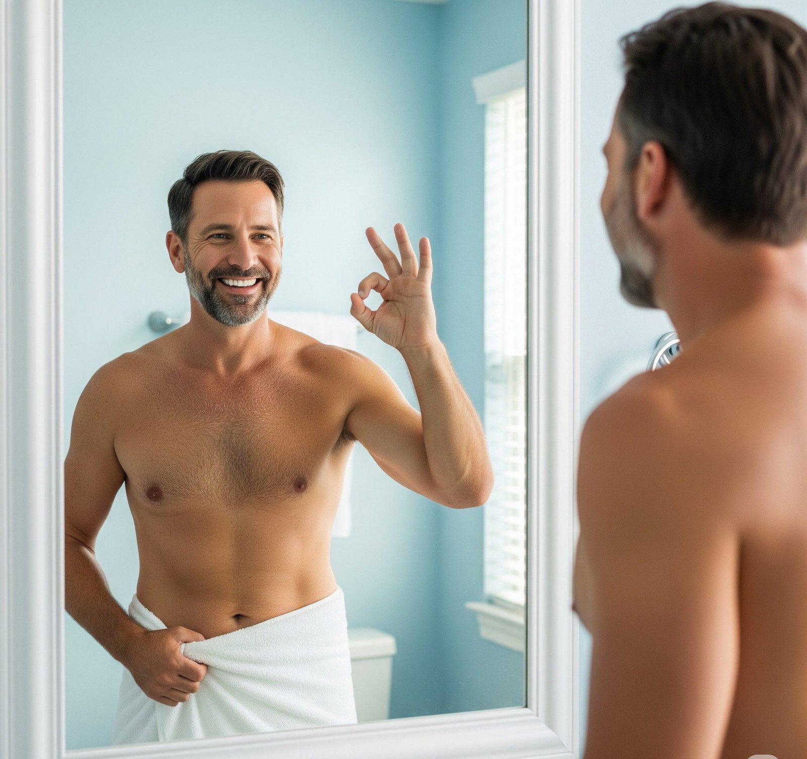a man preparing for a jelqing session